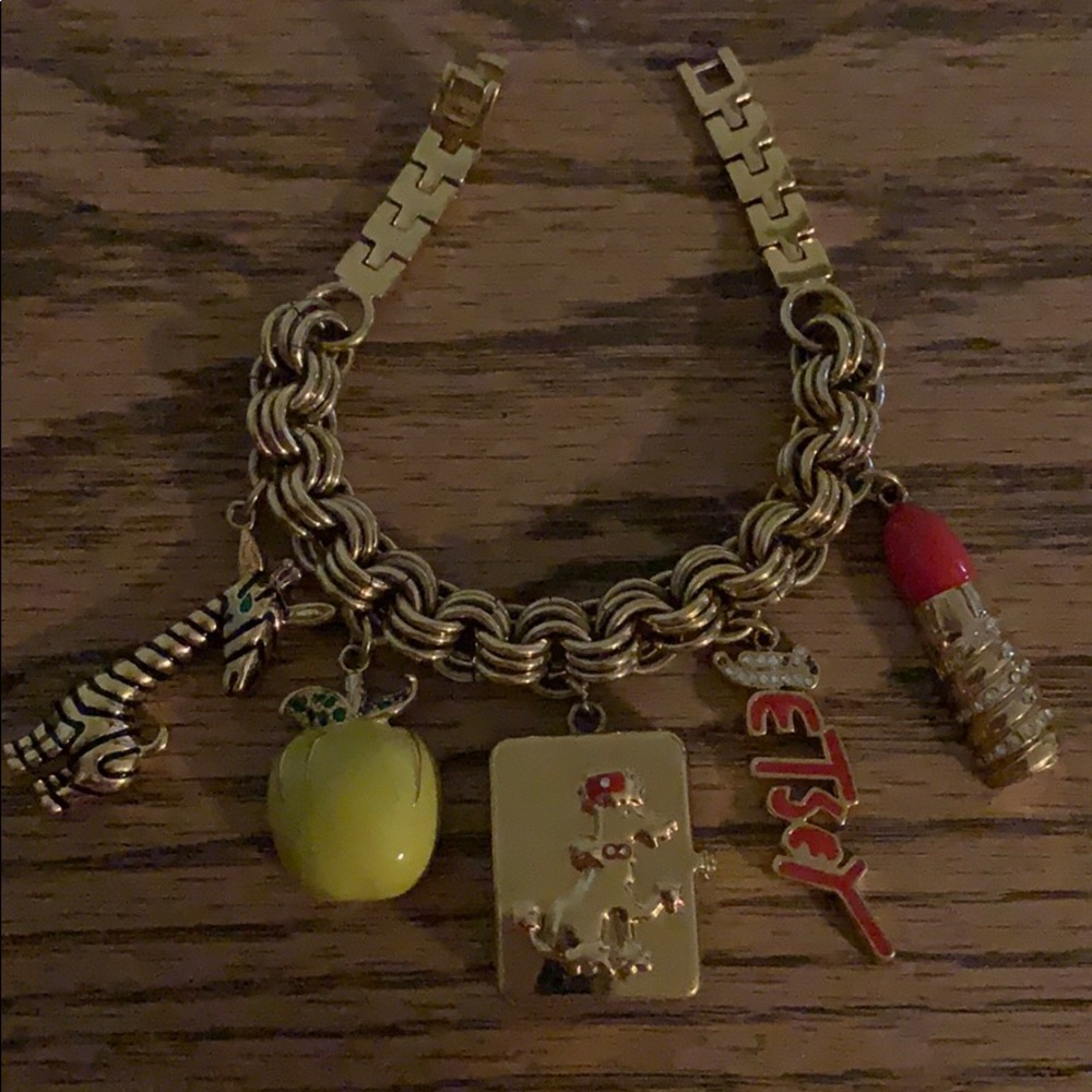 Betsey Johnson Gold Watch Charm Bracelet